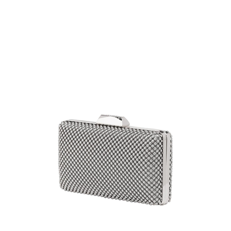 NATASHA BALL MESH CLUTCH - SILVER