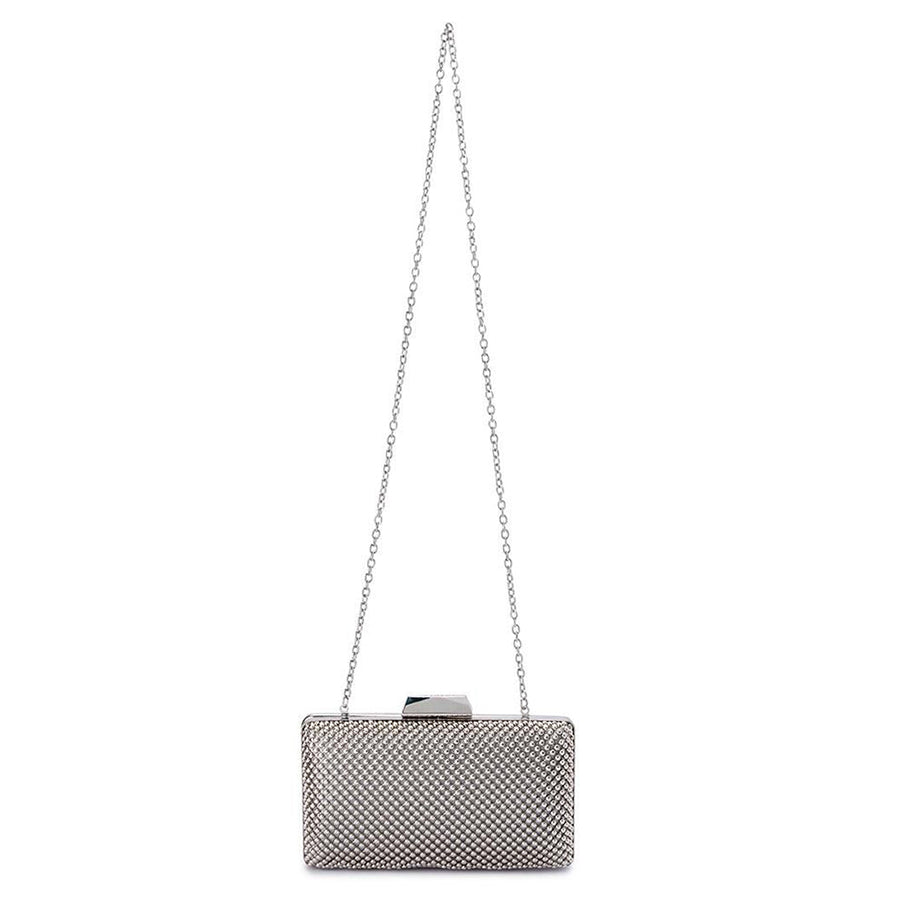 NATASHA BALL MESH CLUTCH - SILVER