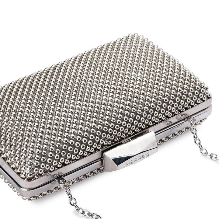 NATASHA BALL MESH CLUTCH - SILVER