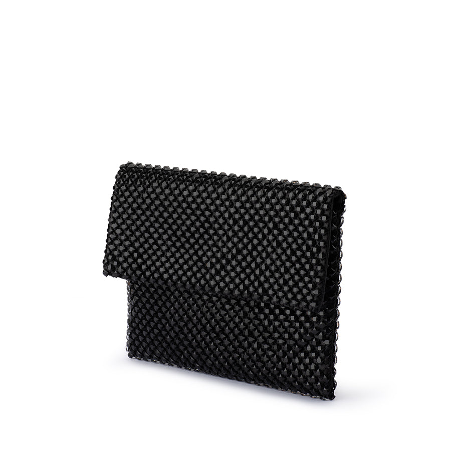 SCARLETT CRYSTAL CLUTCH - BLACK