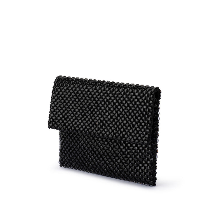 SCARLETT CRYSTAL CLUTCH - BLACK