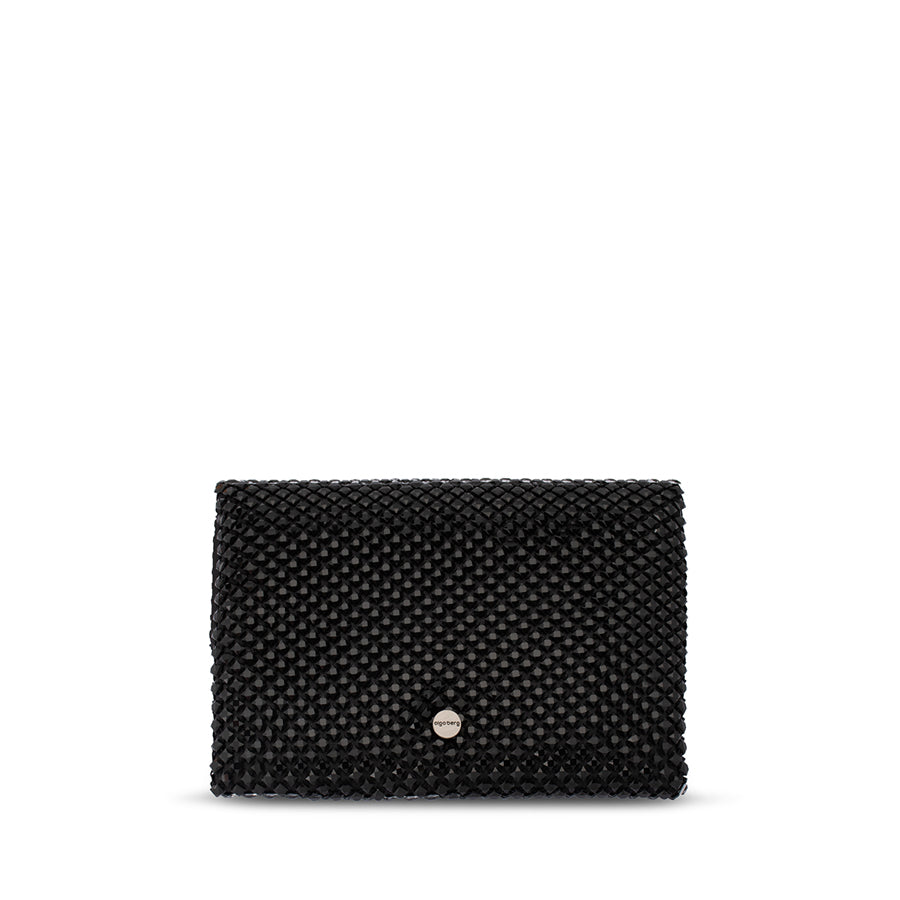 SCARLETT CRYSTAL CLUTCH - BLACK