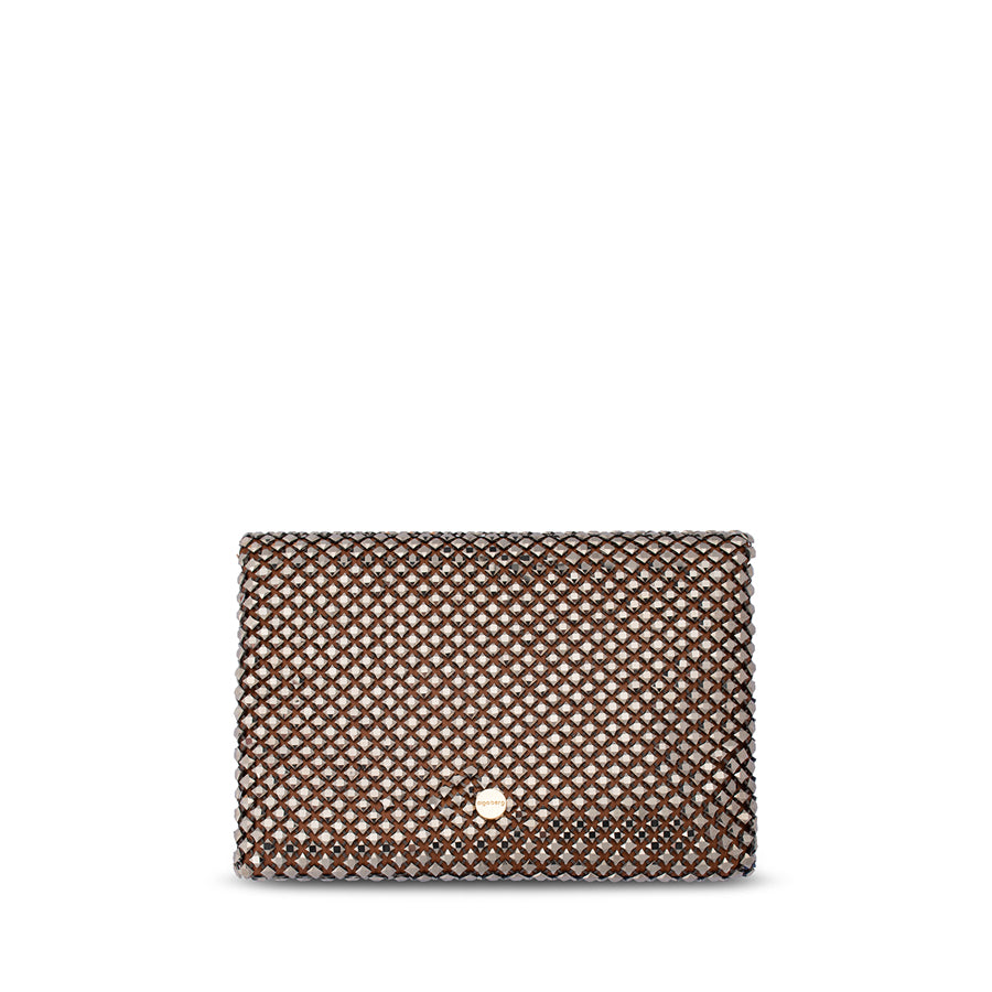 SCARLETT CRYSTAL CLUTCH - BRONZE