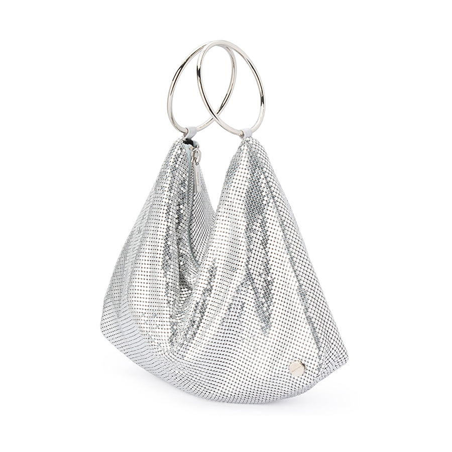 SHAR MESH CONVERTIBLE BAG - SILVER