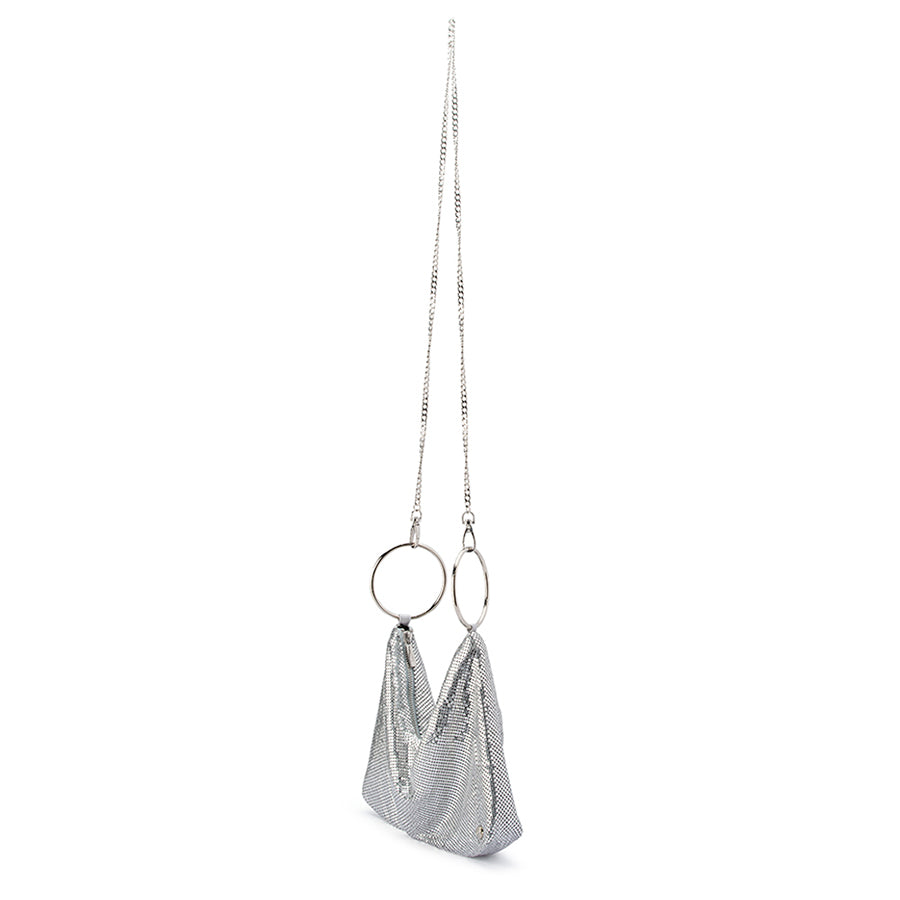 SHAR MESH CONVERTIBLE BAG - SILVER