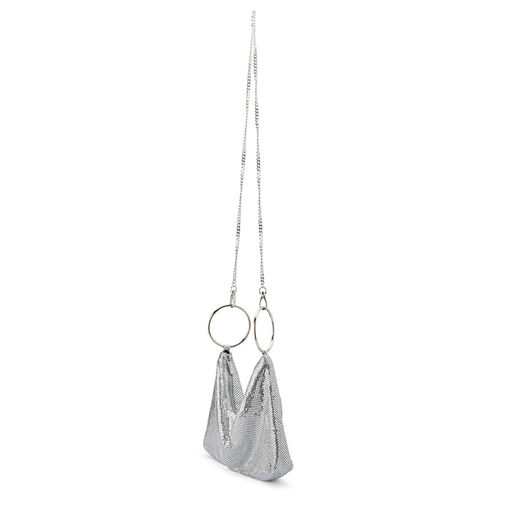 SHAR MESH CONVERTIBLE BAG - SILVER