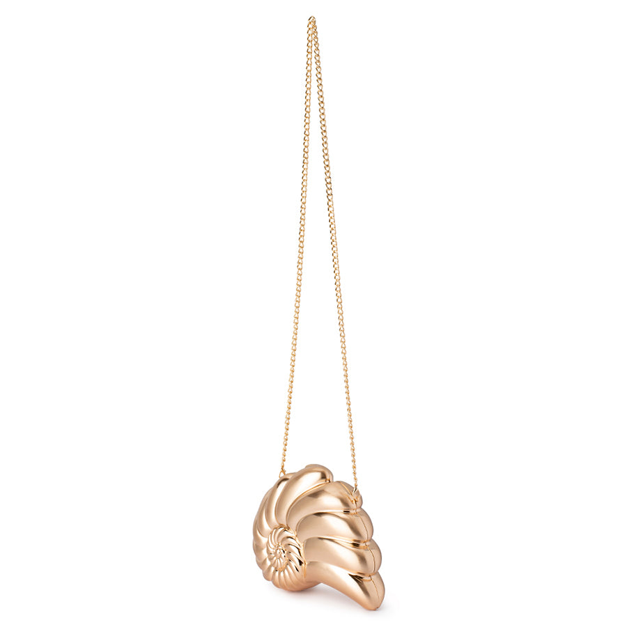 SHELLA HARDCASE CLUTCH - GOLD