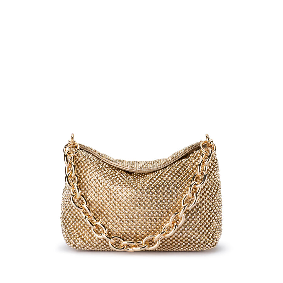 SKYLAR BALL MESH BAG - GOLD