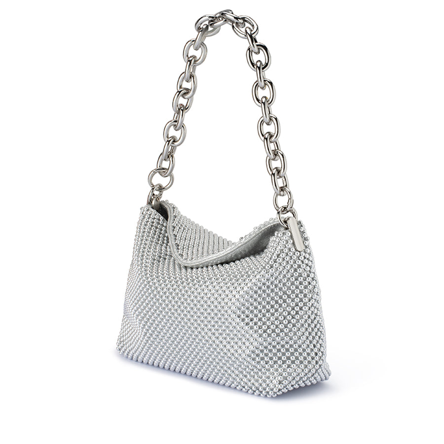 SKYLAR BALL MESH BAG - SILVER