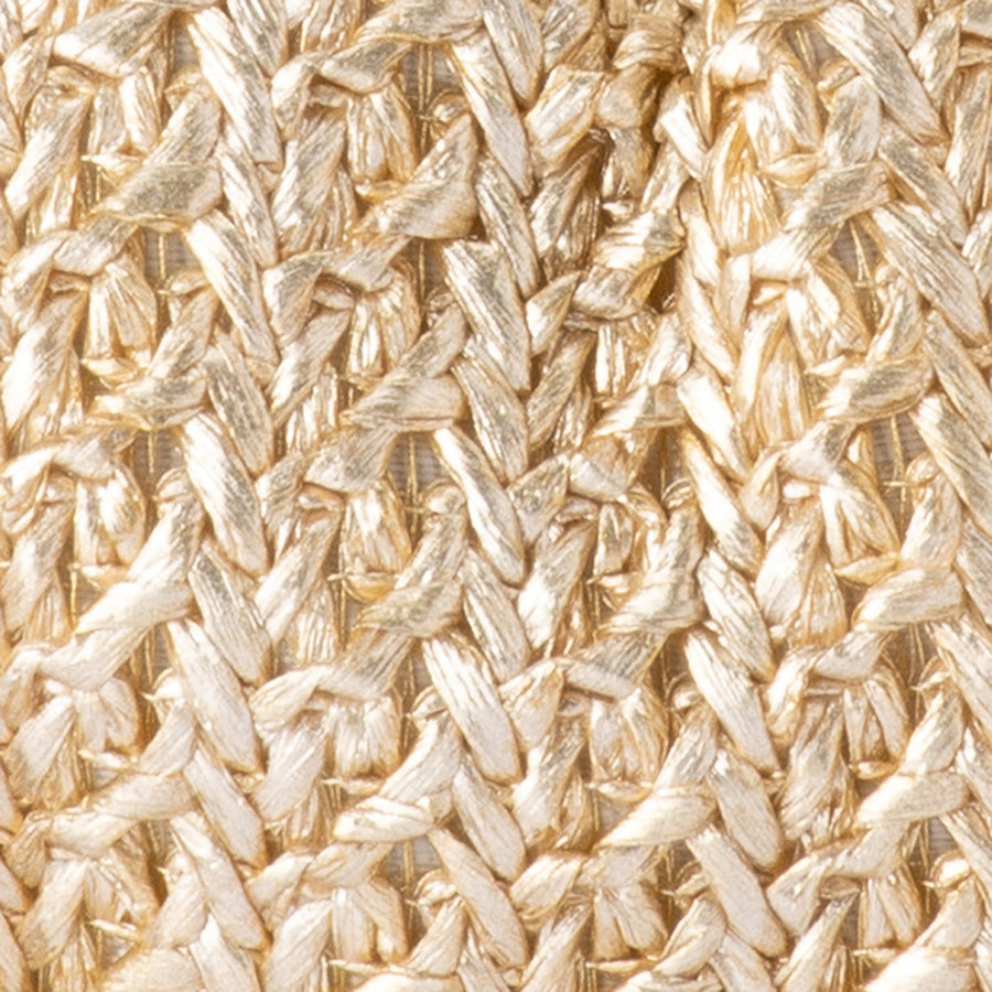 STEVIE PLEATED WOVEN CLUTCH - GOLD