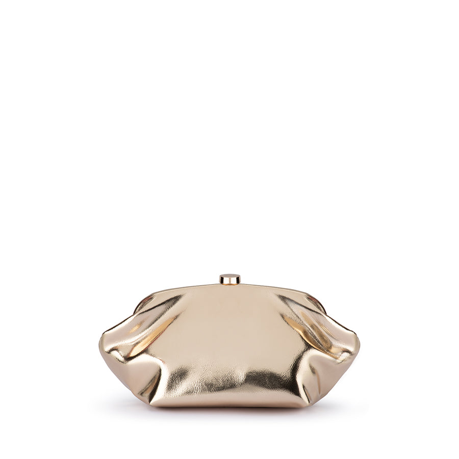 TALLY METALLIC CLUTCH - GOLD