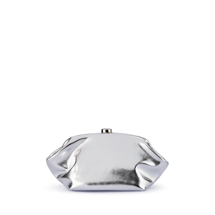 TALLY METALLIC CLUTCH - SILVER