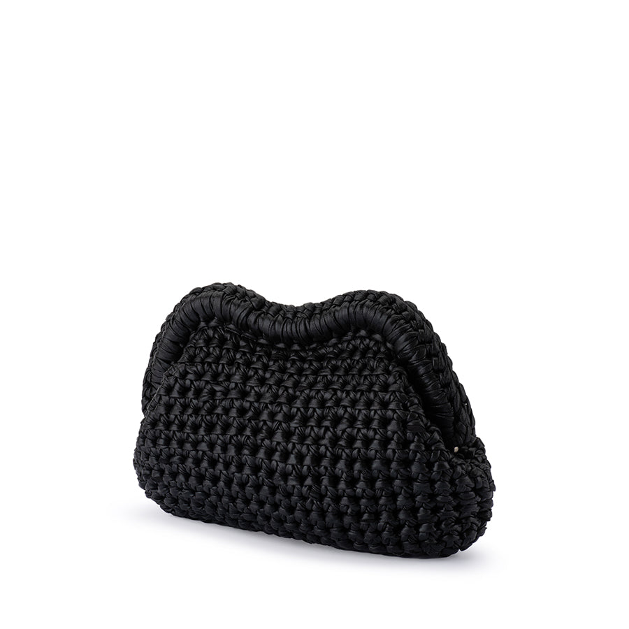 TAYLOR CROCHET CLUTCH - BLACK