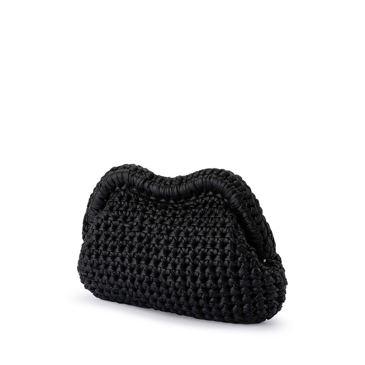 TAYLOR CROCHET CLUTCH - BLACK