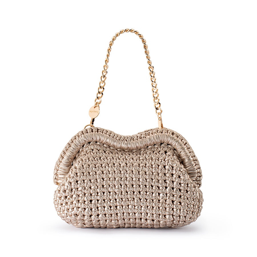 TAYLOR CROCHET CLUTCH - GOLD