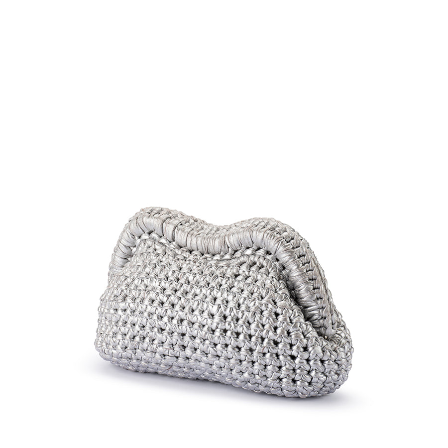 TAYLOR CROCHET CLUTCH - SILVER