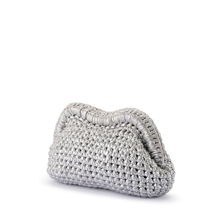 TAYLOR CROCHET CLUTCH - SILVER