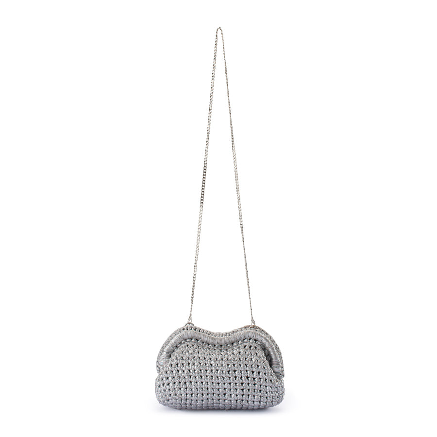 TAYLOR CROCHET CLUTCH - SILVER