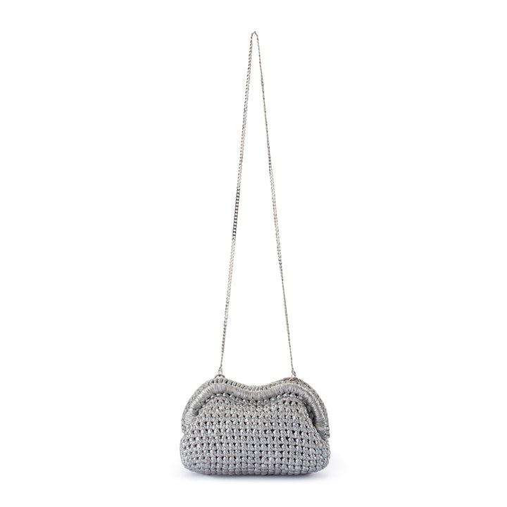 TAYLOR CROCHET CLUTCH - SILVER