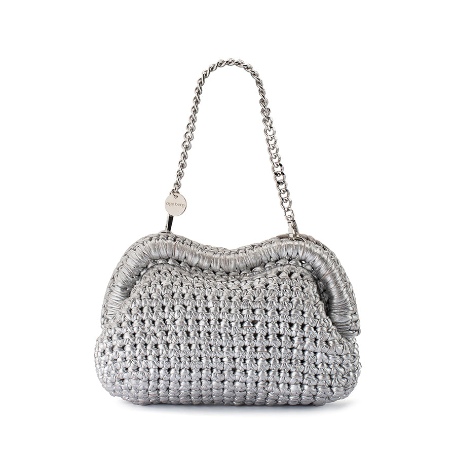 TAYLOR CROCHET CLUTCH - SILVER