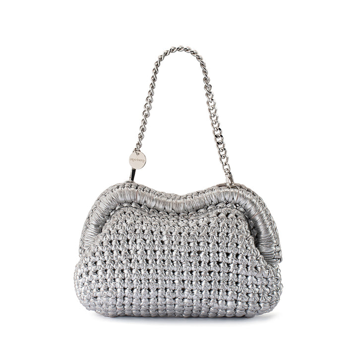 TAYLOR CROCHET CLUTCH - SILVER
