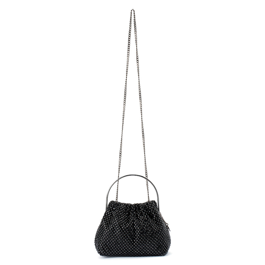 WHITNEY CRYSTAL TOP HANDLE - BLACK