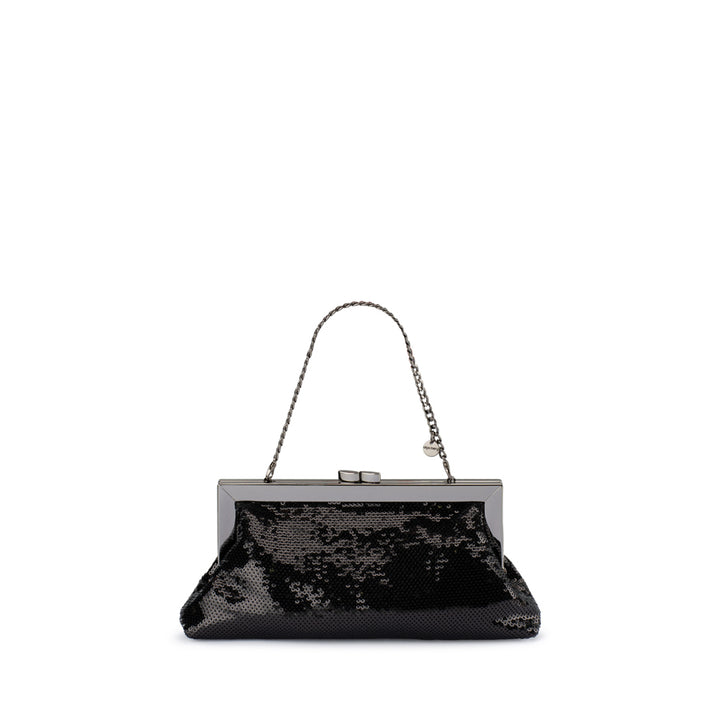 ZEPHYR SEQUIN CLUTCH - BLACK
