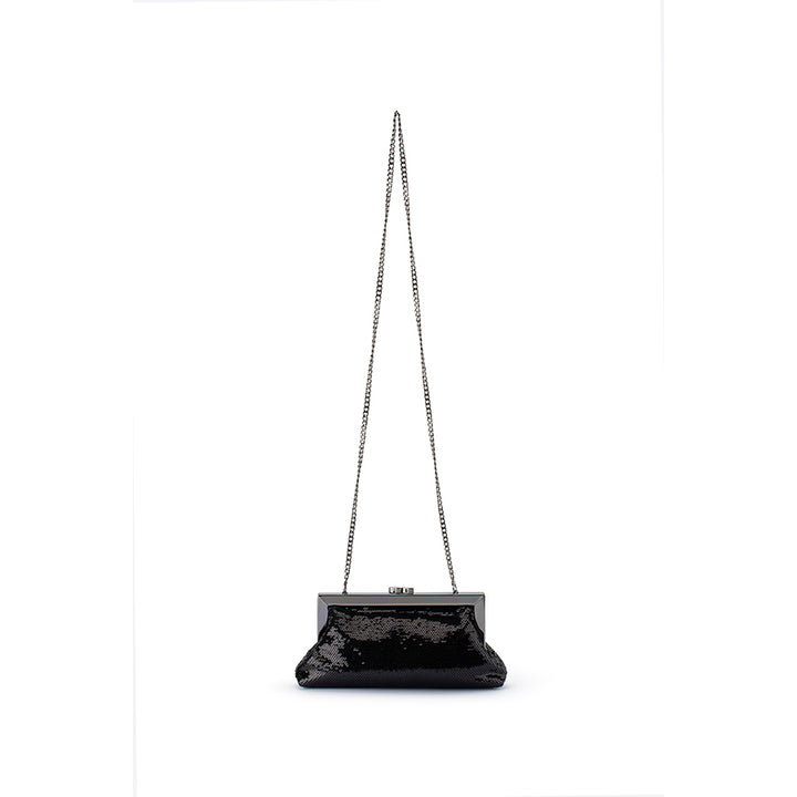 ZEPHYR SEQUIN CLUTCH - BLACK