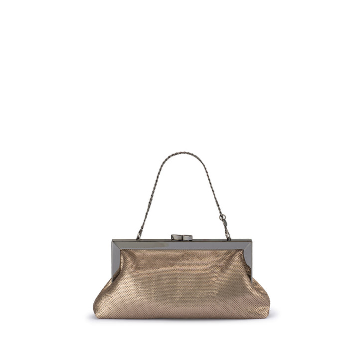 ZEPHYR SEQUIN CLUTCH - PEWTER