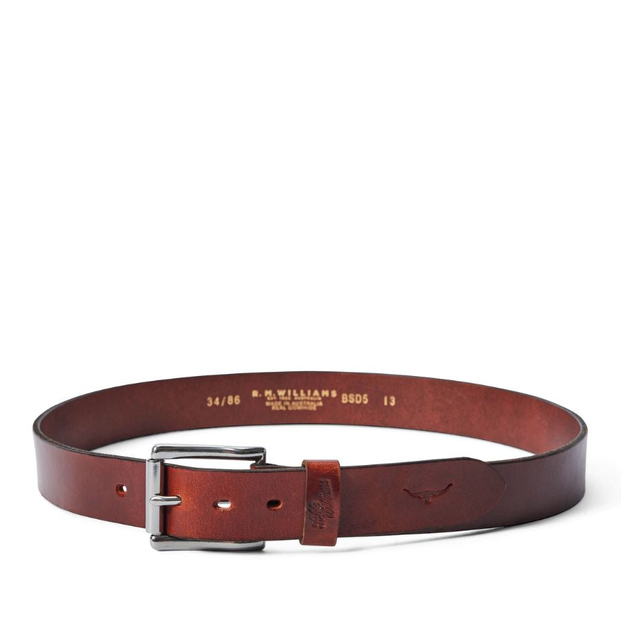 BERWICK BELT 1 1/4" DOUBLE BUTT LEATHER - MID BROWN