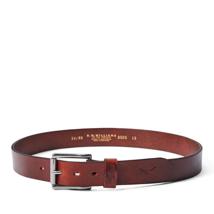 BERWICK BELT 1 1/4" DOUBLE BUTT LEATHER - MID BROWN