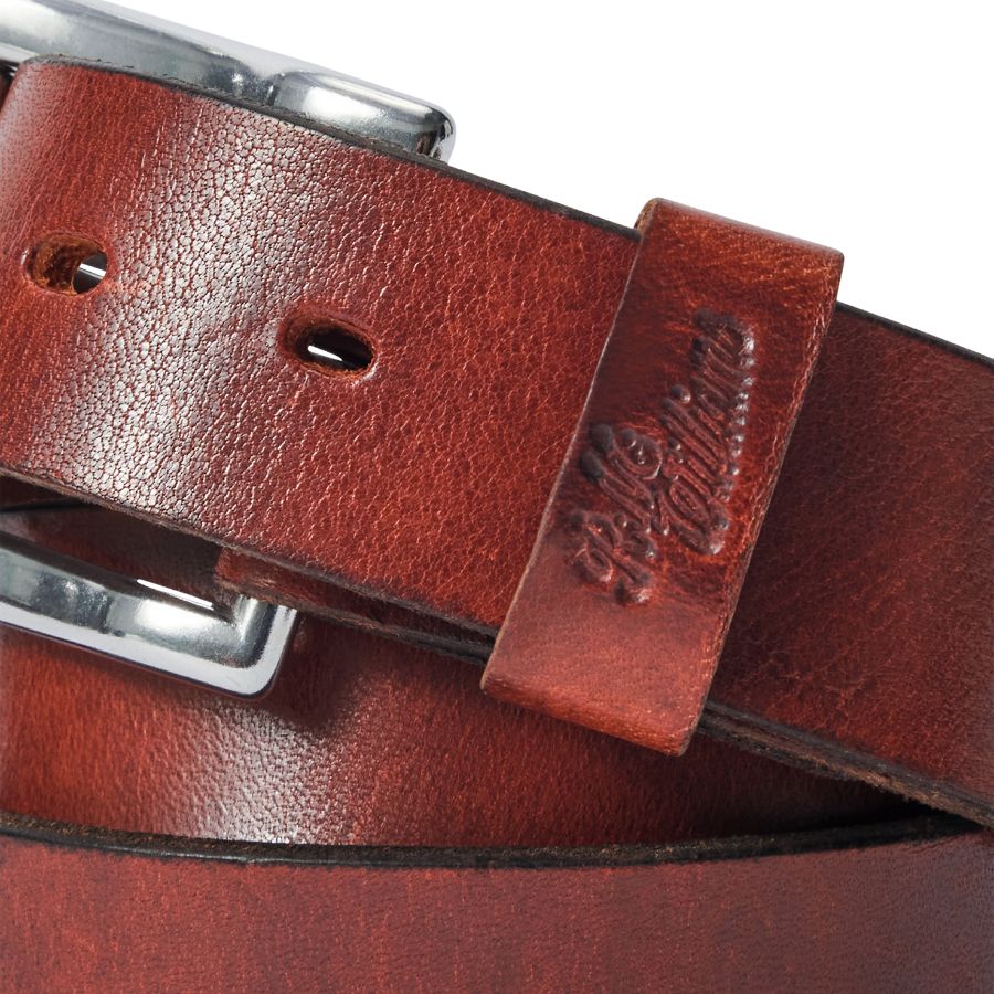 BERWICK BELT 1 1/4" DOUBLE BUTT LEATHER - MID BROWN