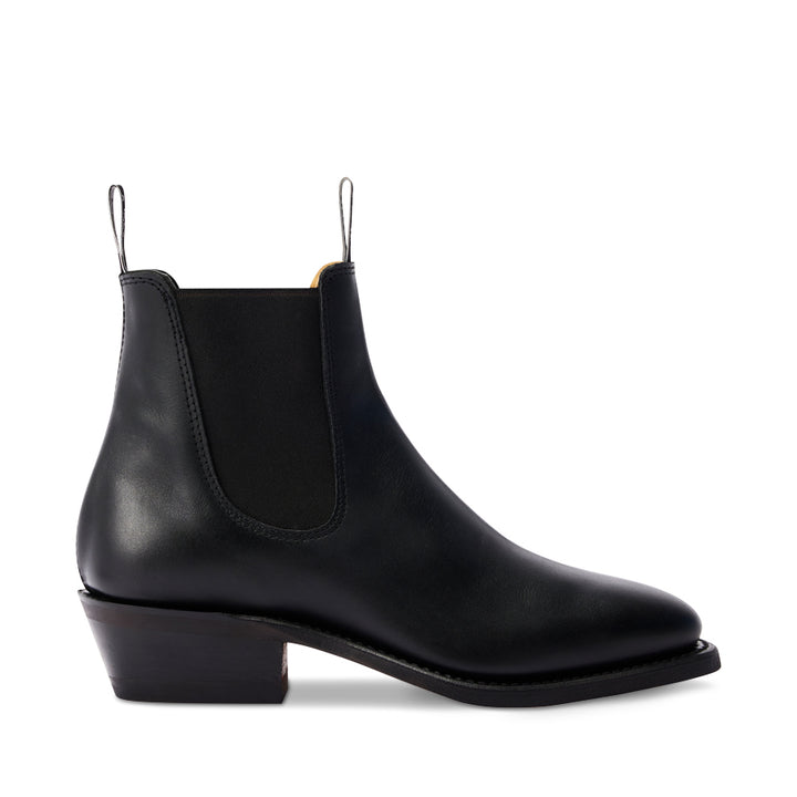 LADY YEARLING BOOT D - BLACK LEATHER