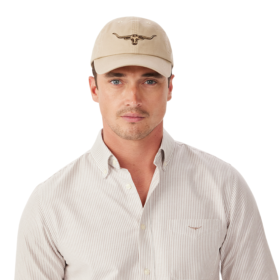LONGHORN TWILL CAP - ECRU