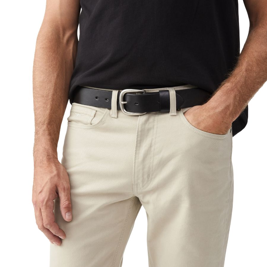 TRADITIONAL BELT 1 1/2" DOUBLE BUTT LEATHER - BLACK