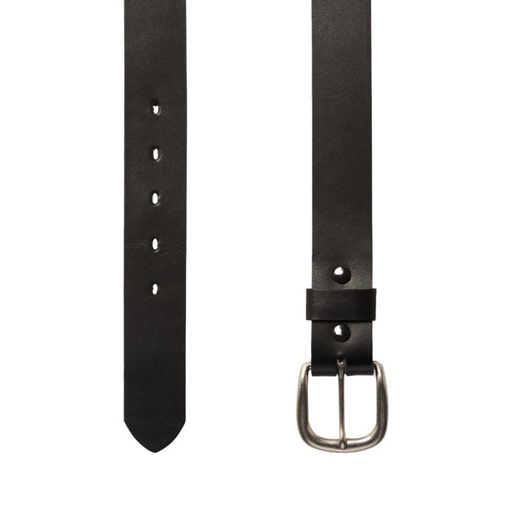 TRADITIONAL BELT 1 1/2" DOUBLE BUTT LEATHER - BLACK