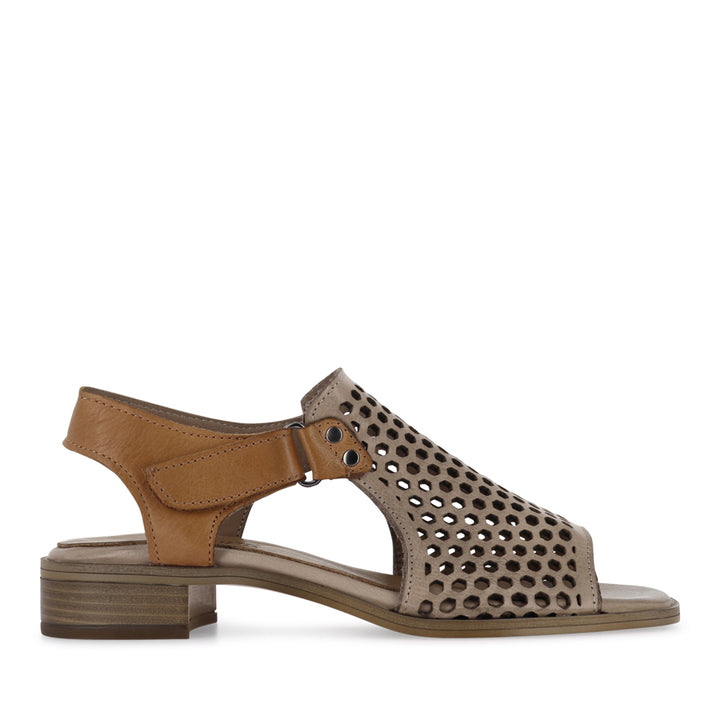 DENISE - DARK STONE/TAN LEATHER
