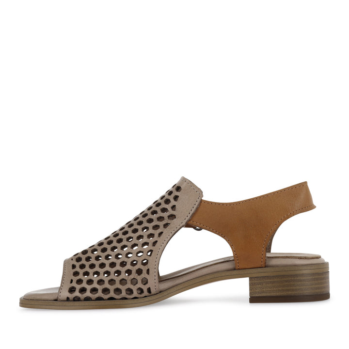 DENISE - DARK STONE/TAN LEATHER