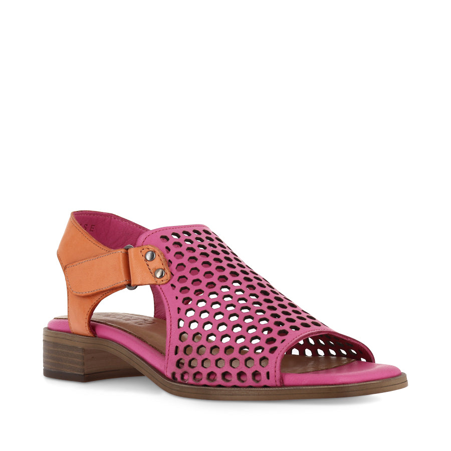 DENISE - FUXIA ORANGE LEATHER
