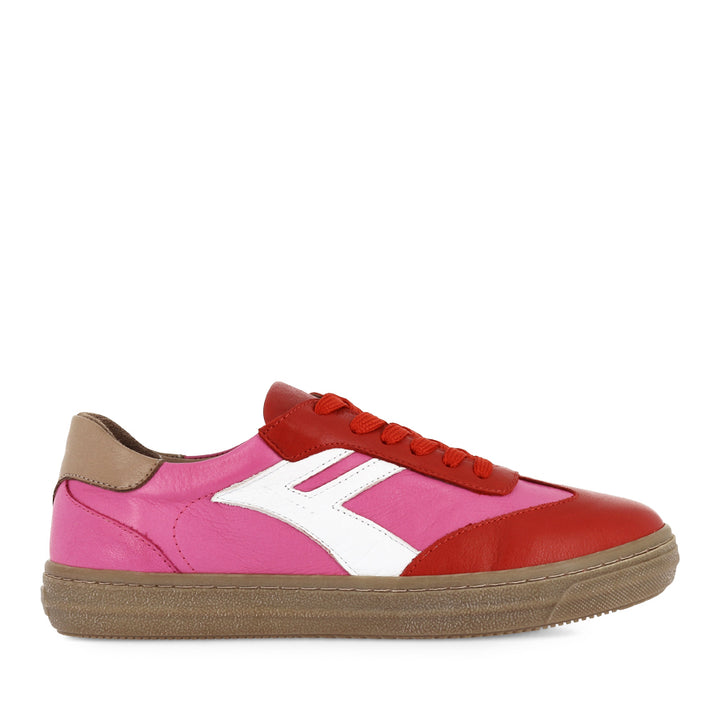FREYA - RED/PINK LEATHER