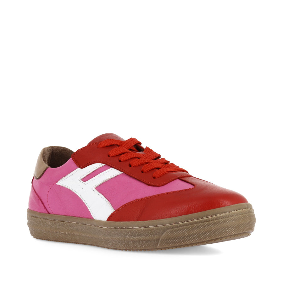 FREYA - RED/PINK LEATHER