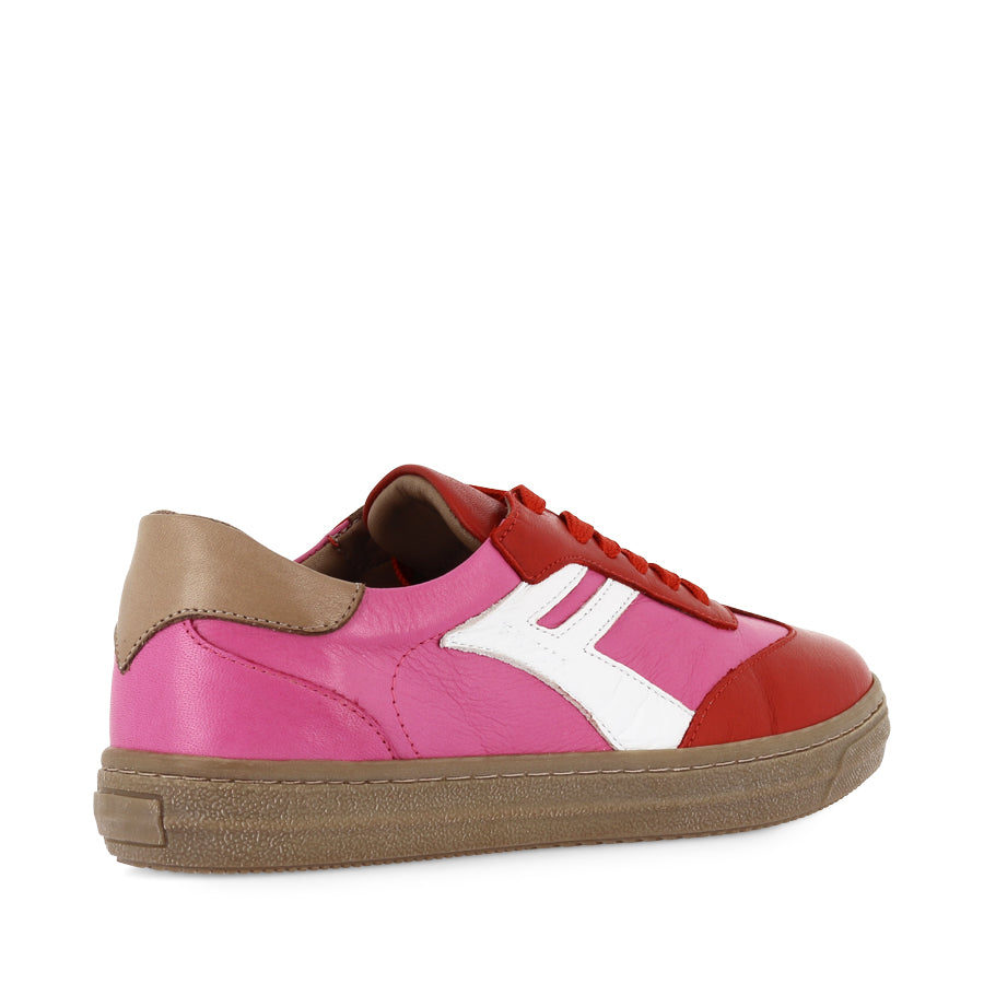 FREYA - RED/PINK LEATHER