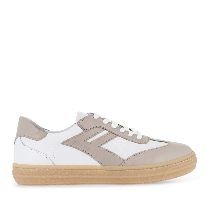FREYA - WHITE/TAUPE LEATHER