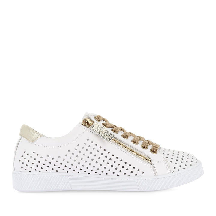 TEMPLE - WHITE/SOFT GOLD LEATHER