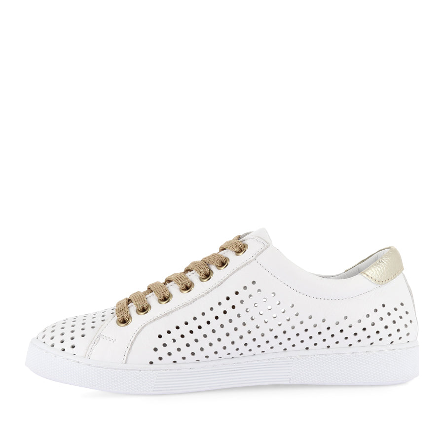 TEMPLE - WHITE/SOFT GOLD LEATHER