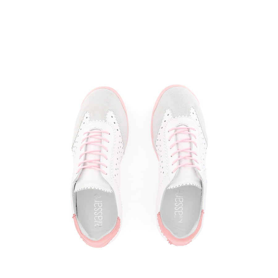 TERRA PUNCHED - WHITE COMBO LEATHER