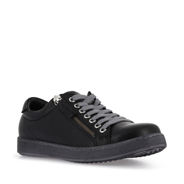 TOKEN - BLACK LEATHER/GREY SOLE