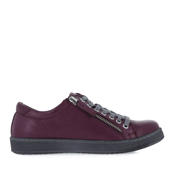 TOKEN - PLUM LEATHER/GREY SOLE