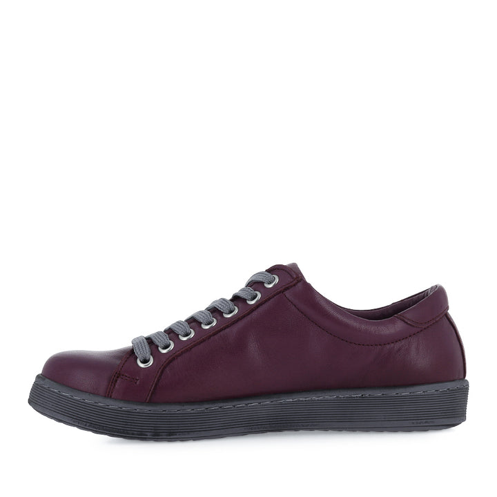 TOKEN - PLUM LEATHER/GREY SOLE