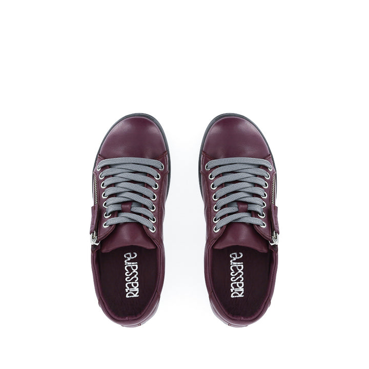 TOKEN - PLUM LEATHER/GREY SOLE